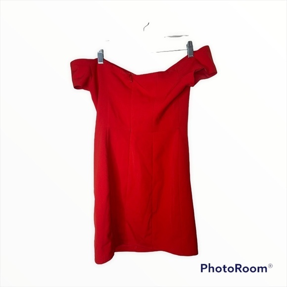 NBD x REVOLVE Red Rosie Off the Shoulder Bodycon Mini Dress Size Small Cocktail - Picture 5 of 8